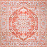 Asa Ornate Medallion Machine-Washable Square Area Rug