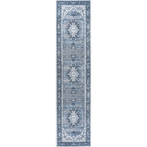 Asa Ornate Medallion Machine-Washable Runner Rug
