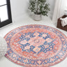 Maris Ornate Medallion Machine-Washable Round Area Rug