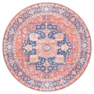 Maris Ornate Medallion Machine-Washable Round Area Rug