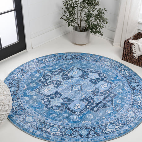 Maris-Ornate-Medallion-Machine-Washable-Round-Area-Rug-Area-Rugs