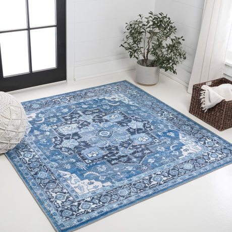 Maris-Ornate-Medallion-Machine-Washable-Square-Area-Rug-Area-Rugs