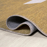 Chayton Minimalist Geometric Machine-Washable MossArea Rug