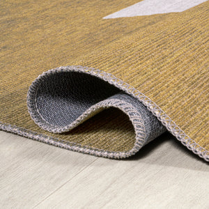 Chayton Minimalist Geometric Machine-Washable MossRunner Rug