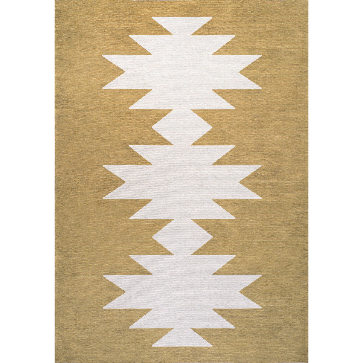 Chayton Minimalist Geometric Machine-Washable MossArea Rug