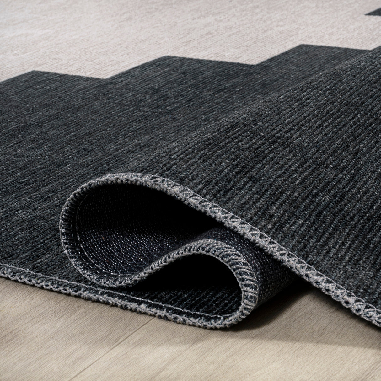 Adriel Geometric Tribal Machine-Washable Area Rug