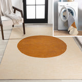 Cirkel Minimalist Geometric Dot Machine-Washable Area Rug