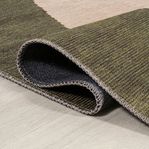Cirkel Minimalist Geometric Dot Machine-Washable Runner Rug