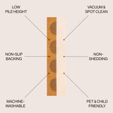 Demie Minimalist Graphic Circle Machine-Washable Runner Rug