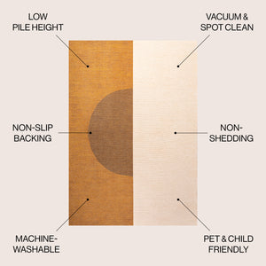 Demie Minimalist Circle Machine-Washable Area Rug