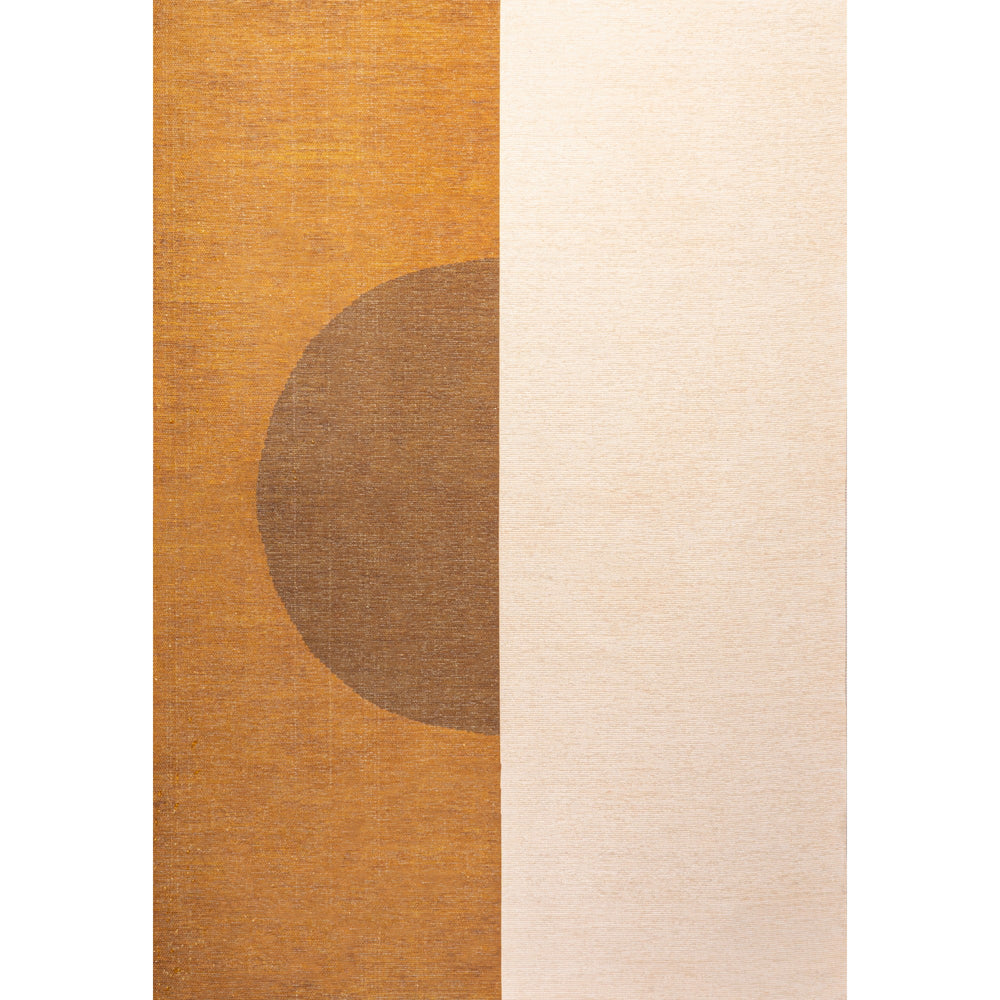 Demie Minimalist Graphic Circle Machine-Washable Runner Rug