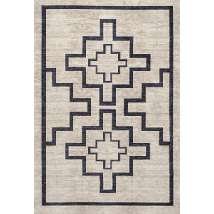 Ashkii Medallion Machine-Washable Area Rug