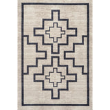 Ashkii Minimalist Medallion Machine-Washable Runner Rug