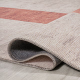 Raita Modern Distressed Stripe Machine-Washable Area Rug