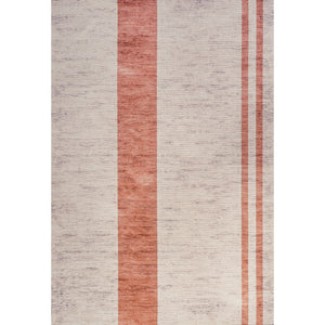 Raita Modern Simple Distressed Stripe Machine-Washable Area Rug