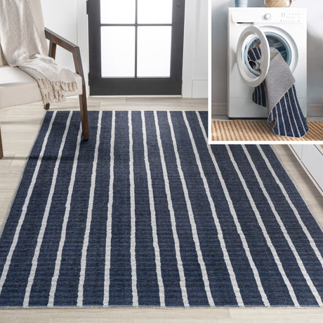 Rand-Distressed-Ticking-Stripe-Machine-Washable-Area-Rug-Area-Rugs