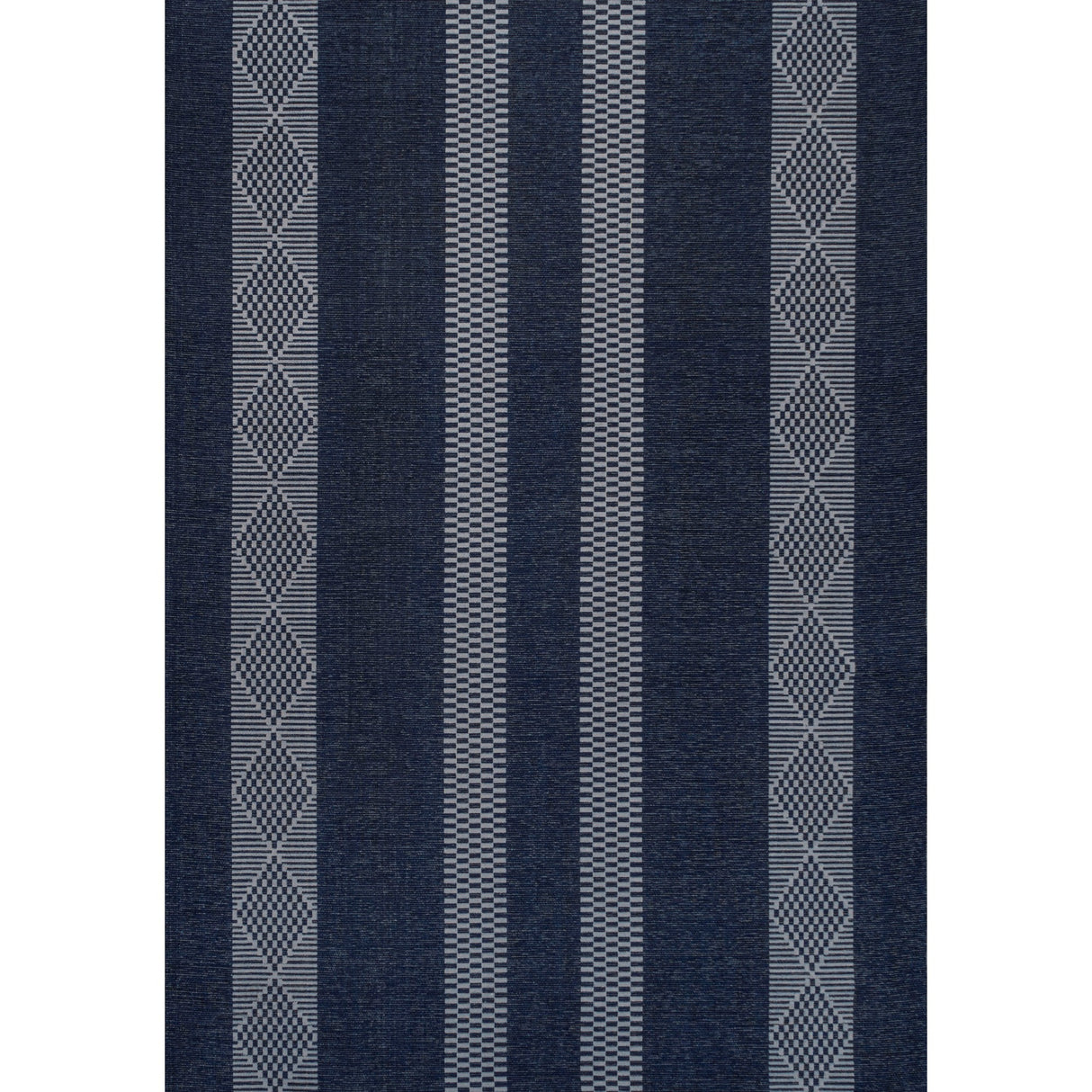 Nautisk Trellis Stripe Machine-Washable Area Rug