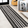 Vichy-Geometric-Striped-Machine-Washable-Runner-Rug-Runner-Rugs