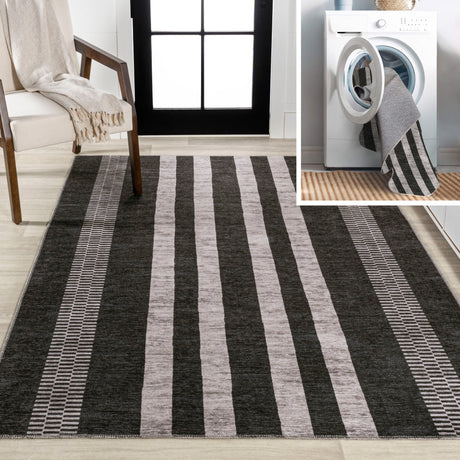 Vichy-Geometric-Striped-Machine-Washable-Area-Rug-Area-Rugs