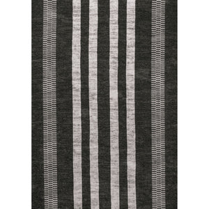 Vichy Geometric Striped Machine-Washable Area Rug