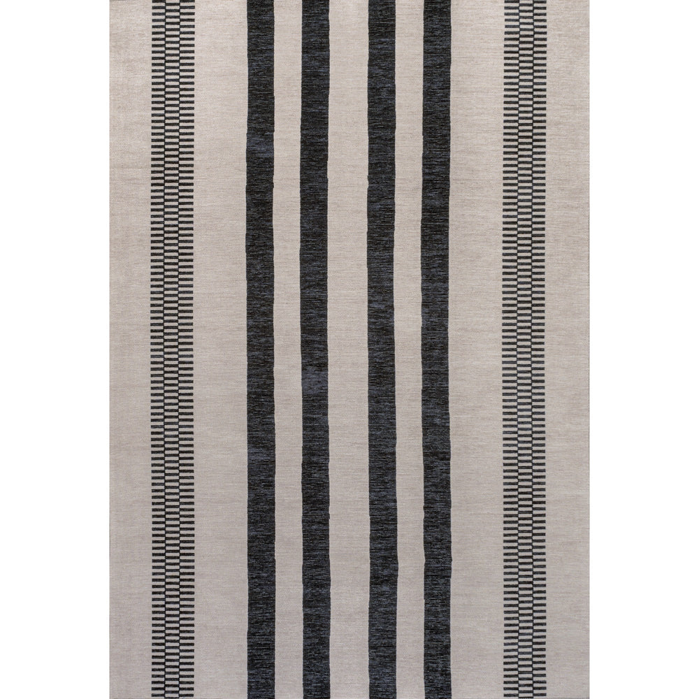 Vichy Geometric Striped Machine-Washable Runner Rug