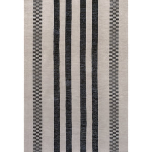 Vichy Geometric Striped Machine-Washable Runner Rug