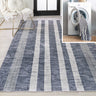 Vichy Geometric Simple Striped Machine-Washable Area Rug