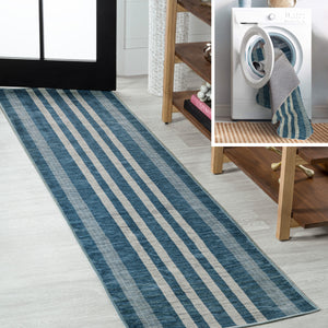 Vichy-Geometric-Striped-Machine-Washable-Slate-Runner-Rug-Runner-Rugs