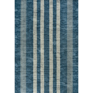 Vichy Geometric Simple Striped Machine-Washable Area Rug