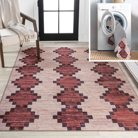 Timantii-Modern-Trellis-Kilim-Machine-Washable-Area-Rug-Area-Rugs