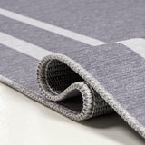 Sloane Classic 2-Stripe Border Washable Area Rug