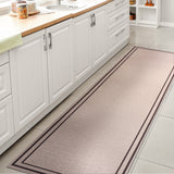 Sloane Classic 2-Stripe Border Washable Runner Rug