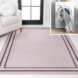 Sloane Classic 2-Stripe Border Washable Area Rug