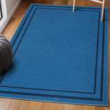 Sloane Classic 2-Stripe Border Washable Area Rug