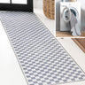 Ainsley Modern Cottage Checkerboard Washable Runner Rug