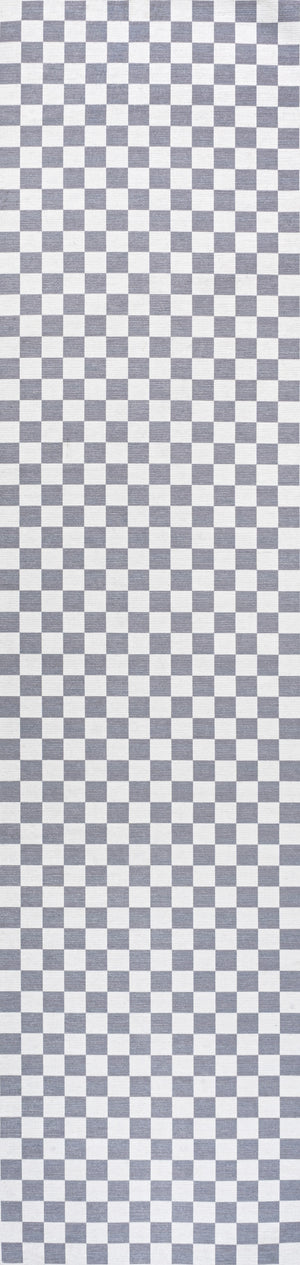 Ainsley Modern Cottage Checkerboard Washable Runner Rug