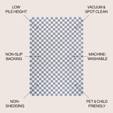 Ainsley Modern Cottage Checkerboard Washable Area Rug