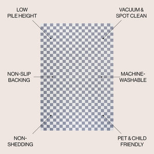 Ainsley Modern Cottage Checkerboard Washable Area Rug