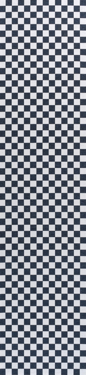 Ainsley Modern Cottage Checkerboard Washable Runner Rug