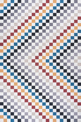 Ainsley Modern Cottage Checkerboard Washable Area Rug