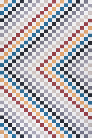 Ainsley Modern Cottage Checkerboard Washable Area Rug