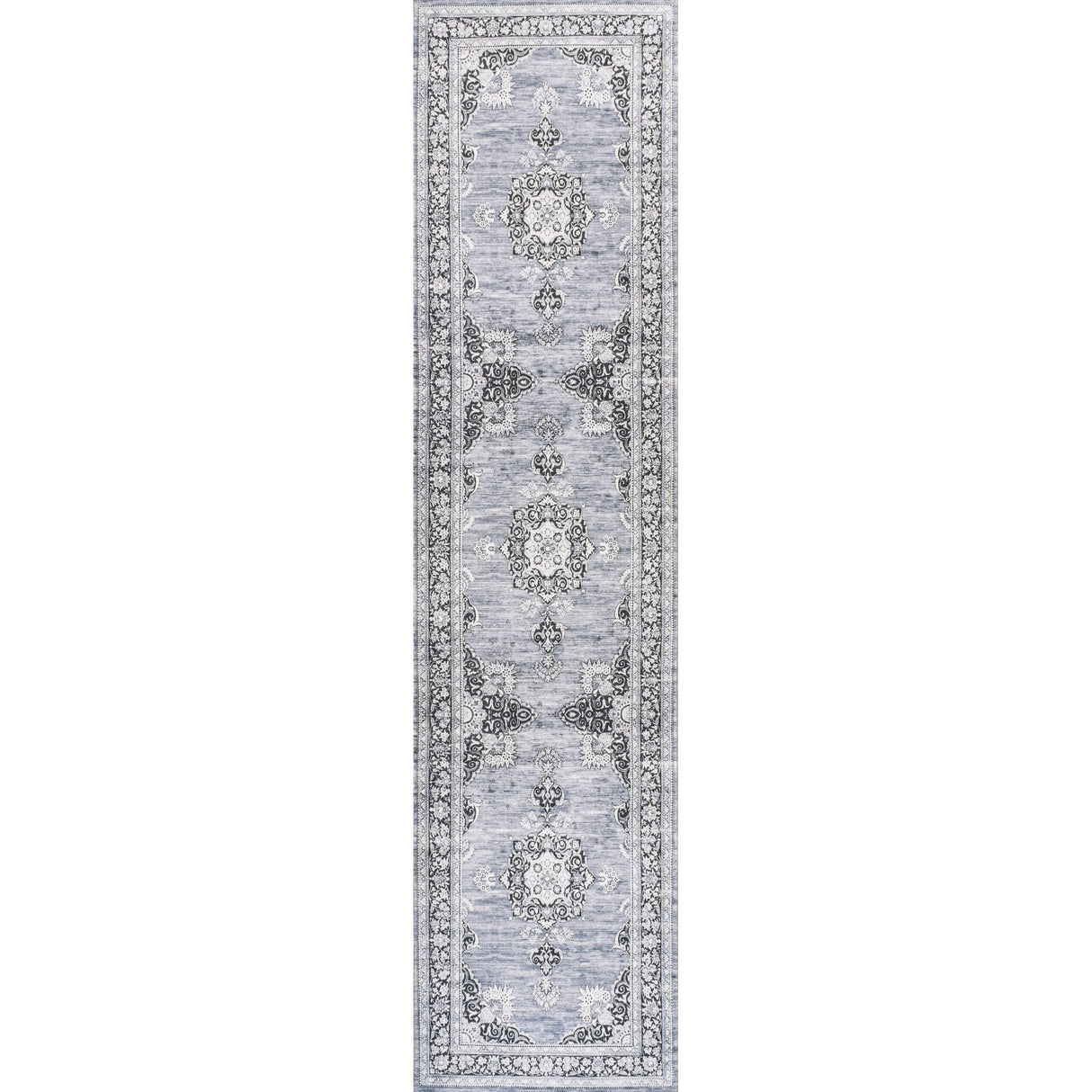 Bausch Bohemian Distressed Chenille Machine-Washable Runner Rug