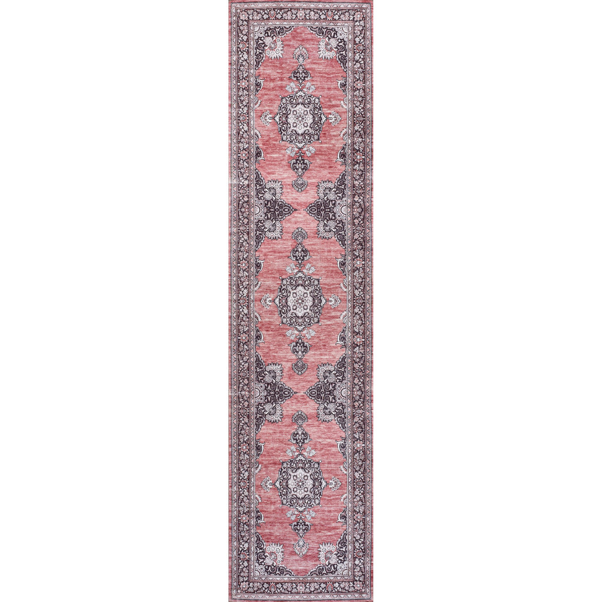 Bausch Bohemian Distressed Chenille Machine-Washable Runner Rug