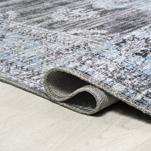 Bausch Bohemian Distressed Chenille Machine-Washable Runner Rug