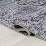 Wincer Chenille Cottage Medallion Machine-Washable Area Rug