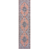 Wincer Chenille Cottage Medallion Machine-Washable Runner Rug