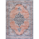 Wincer Chenille Cottage Medallion Machine-Washable Area Rug