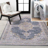 Wincer-Chenille-Cottage-Medallion-Machine-Washable-Area-Rug-Area-Rugs