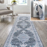 Wincer Chenille Cottage Medallion Machine-Washable Runner Rug