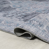 Wincer Chenille Cottage Medallion Machine-Washable Area Rug